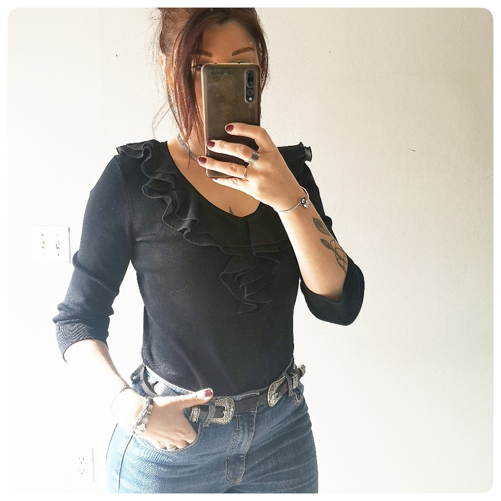 🌟🔝 Cable & gauge Black Sweater